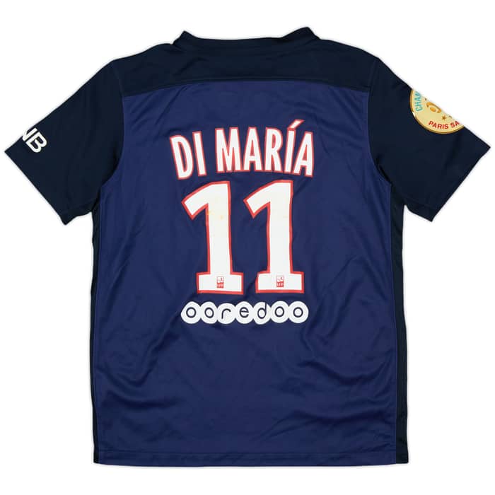 2015-16 Paris Saint-Germain Home Shirt Di Maria #11 - 6/10 - (L.Boys)