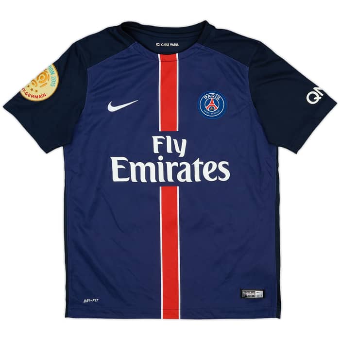 2015-16 Paris Saint-Germain Home Shirt Di Maria #11 - 6/10 - (L.Boys)