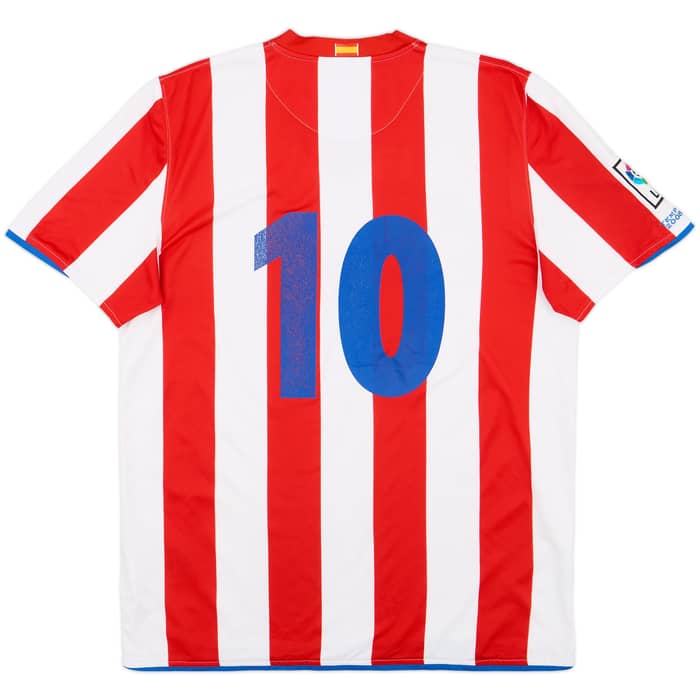 2008-09 Atletico Madrid Home Shirt #10 - 7/10 - (L)