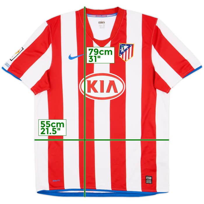 2008-09 Atletico Madrid Home Shirt #10 - 7/10 - (L)
