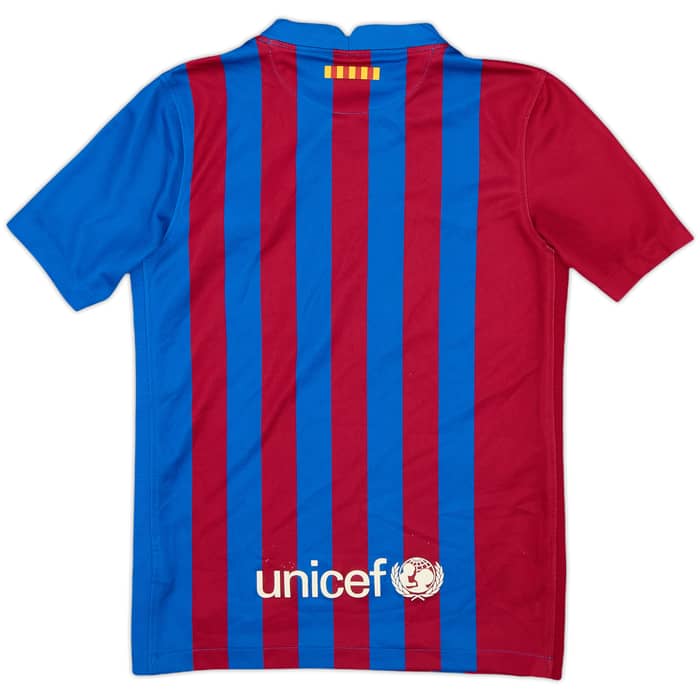 2021-22 Barcelona Home Shirt - 7/10 - (S.Boys)