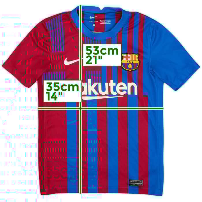 2021-22 Barcelona Home Shirt - 7/10 - (S.Boys)