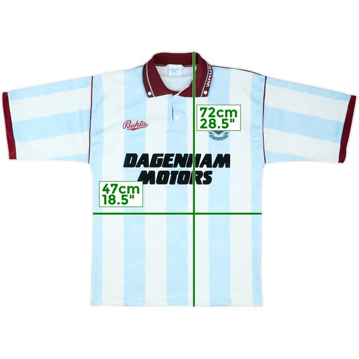 1992-93 West Ham Away Shirt - 8/10 - (S)