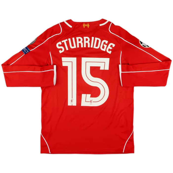 2014-15 Liverpool Home L/S Shirt Sturridge #15 - 8/10 - (M)