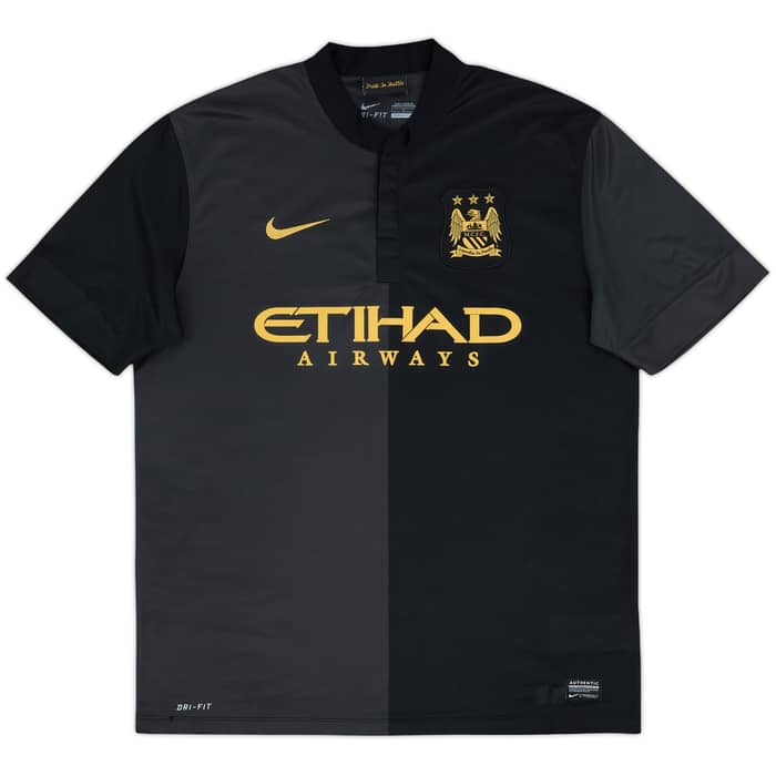 2013-14 Manchester City Away Shirt Kun Aguero #16 - 6/10 - (L)