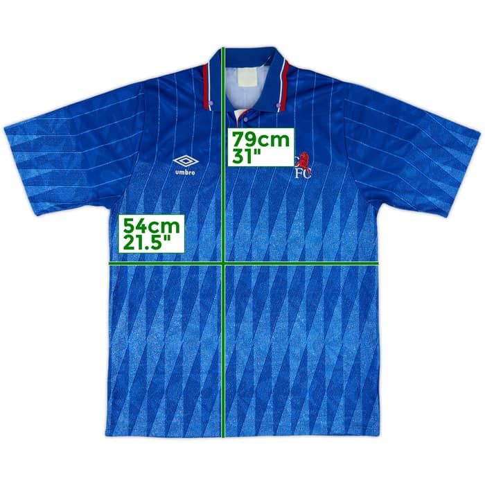 1989-91 Chelsea Home Shirt - 8/10 - (L)