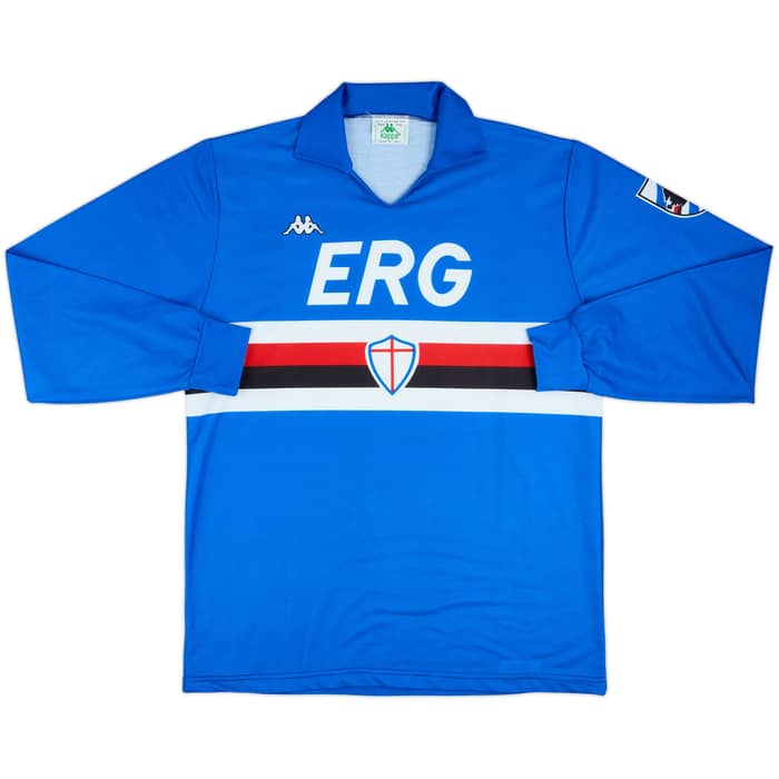 1989-90 Sampdoria Home L/S Shirt - 8/10 - (XL)