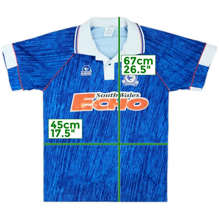 1992-93 Cardiff Home Shirt - 6/10 - (S)
