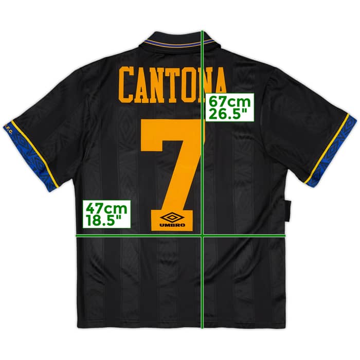 1993-95 Manchester United Away Shirt Cantona #7 - 8/10 - (S)