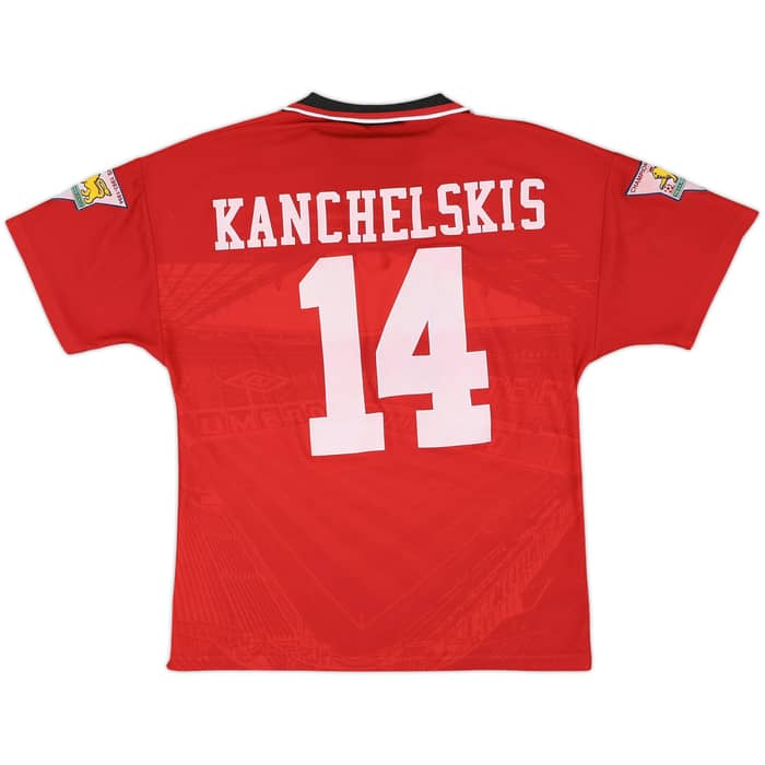 1994-96 Manchester United Home Shirt Kanchelskis #14 - 8/10 - (M)