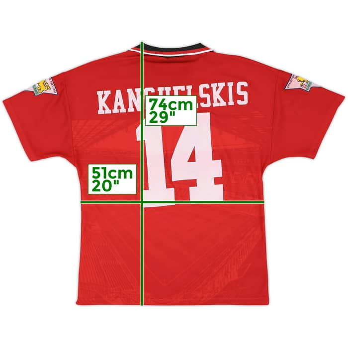 1994-96 Manchester United Home Shirt Kanchelskis #14 - 8/10 - (M)