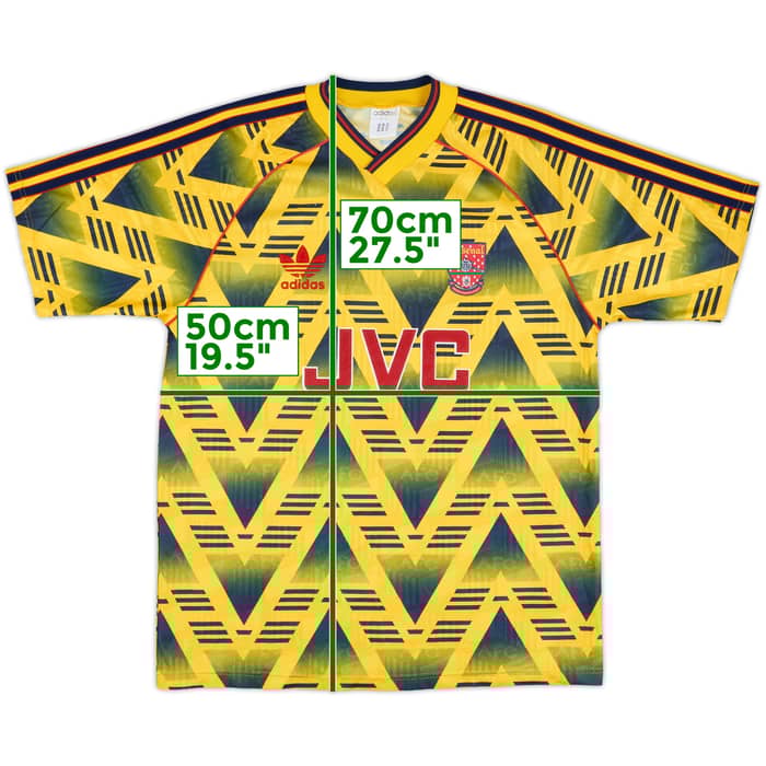 1991-93 Arsenal Away Shirt - 8/10 - (M)