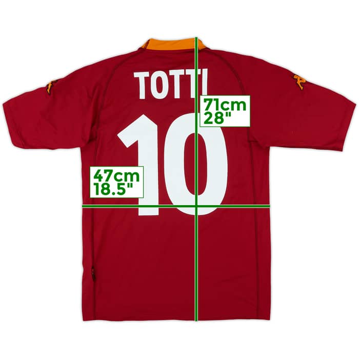 2000-01 Roma Home Shirt Totti #10 - 10/10 - (M)