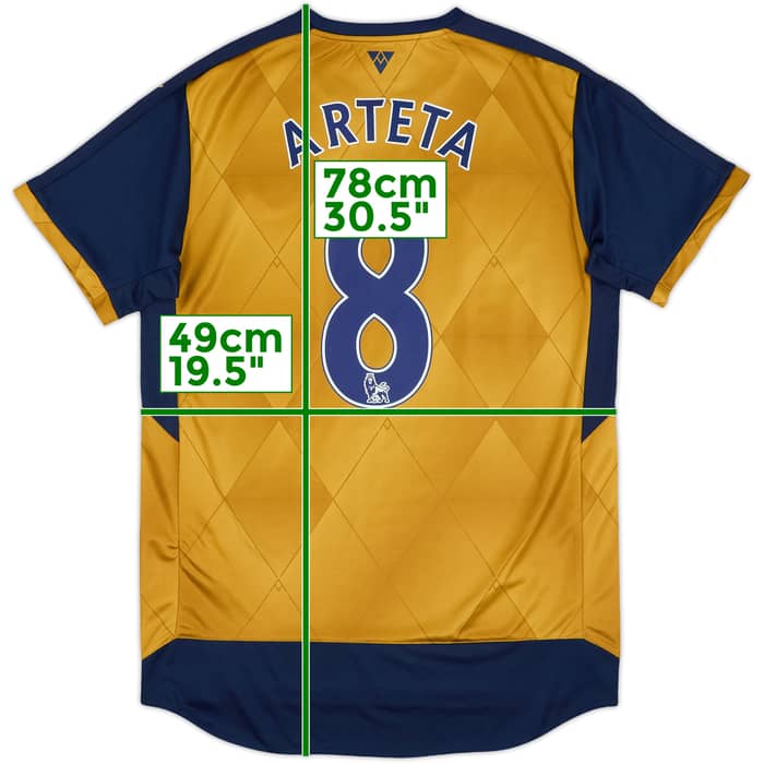 2015-16 Arsenal Away Shirt Arteta #8 - 9/10 - (M)