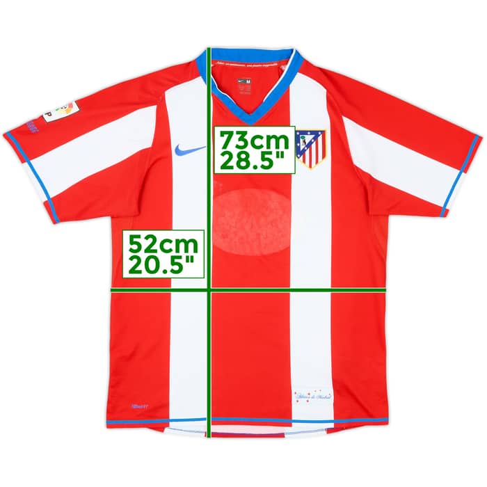 2007-08 Atletico Madrid Home Shirt - 4/10 - (M)