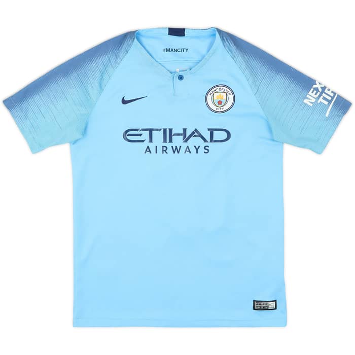 2018-19 Manchester City Home Shirt De Bruyne #17 - 5/10 - (XL.Boys)