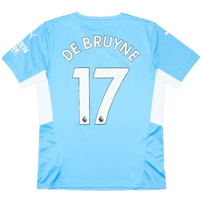 2021-22 Manchester City Home Shirt De Bruyne #17 - 9/10 - (M)