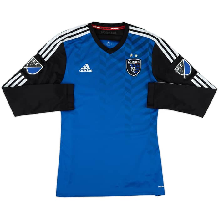 2014-15 San Jose Earthquakes Authentic Home L/S Shirt Nyassi #17 - 10/10 - (M)