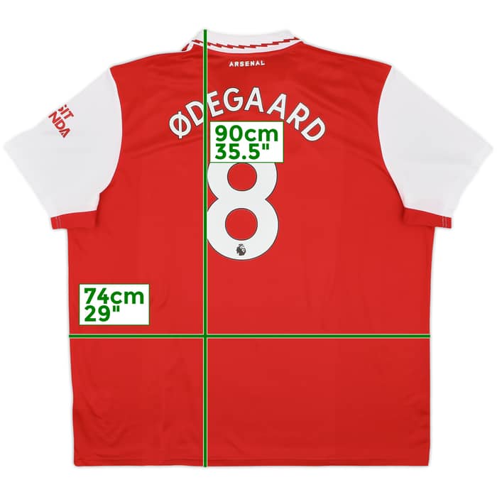 2022-23 Arsenal Home Shirt Odegaard #8 - 9/10 - (3XL)