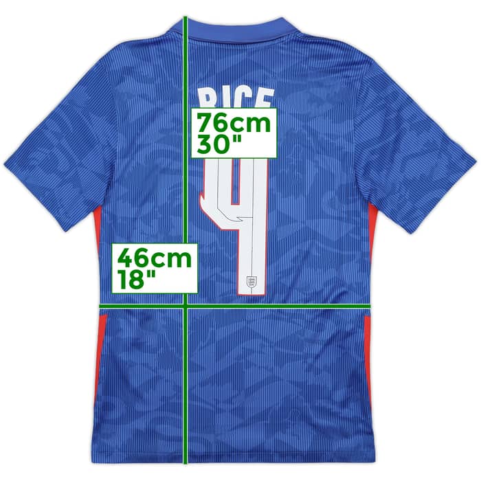 2020-21 England Away Shirt Rice #4 - 9/10 - (S)