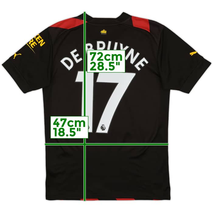 2022-23 Manchester City Away Shirt De Bruyne #17 - 9/10 - (S)