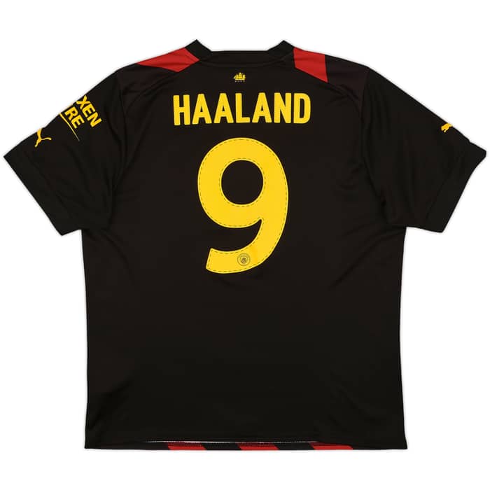 2022-23 Manchester City Away Shirt Haaland #9 - 7/10 - (XL)