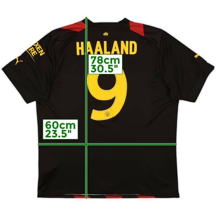 2022-23 Manchester City Away Shirt Haaland #9 - 7/10 - (XL)