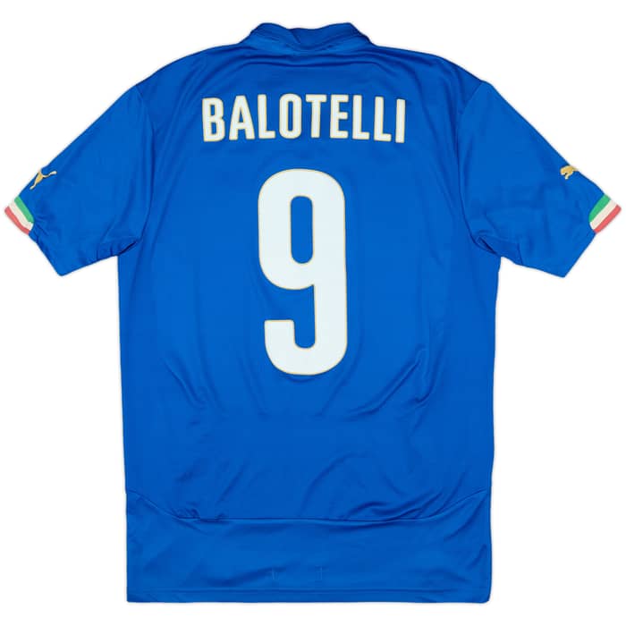2014-15 Italy Home Shirt Balotelli #9 - 8/10 - (M)