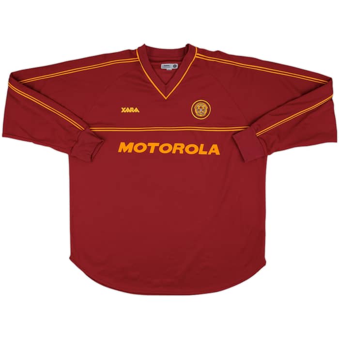 2001-02 Motherwell Away L/S Shirt Deloumeaux #15 - 6/10 - (XL)