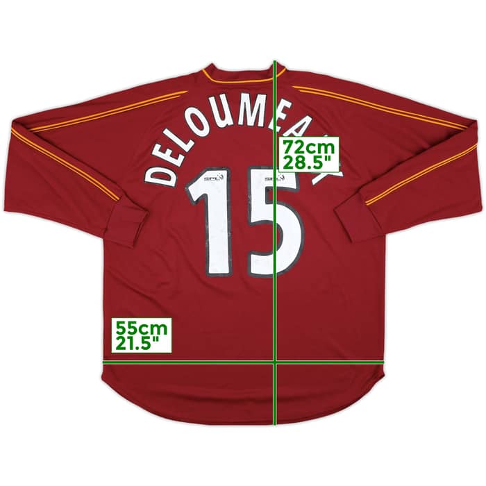 2001-02 Motherwell Away L/S Shirt Deloumeaux #15 - 6/10 - (XL)