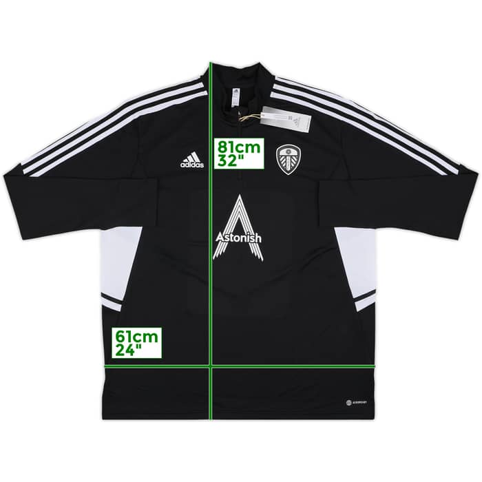 2022-23 Leeds United adidas 1/4 Zip Drill Top (XXL)