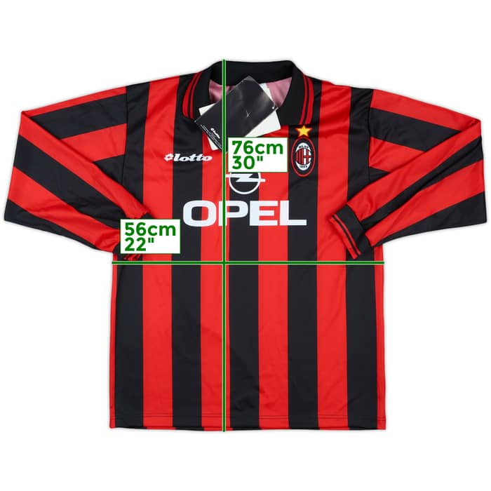 1997-98 AC Milan Basic Home L/S Shirt (L)