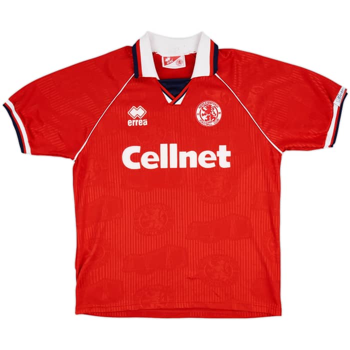 1995-96 Middlesbrough Home Shirt - 8/10 - (L)