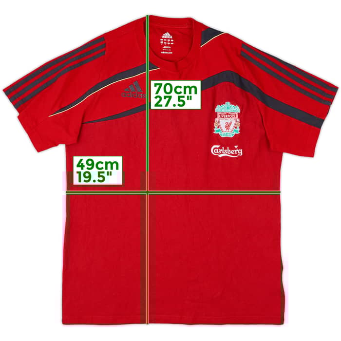 2009-10 Liverpool adidas Cotton Tee - 8/10 - (M)