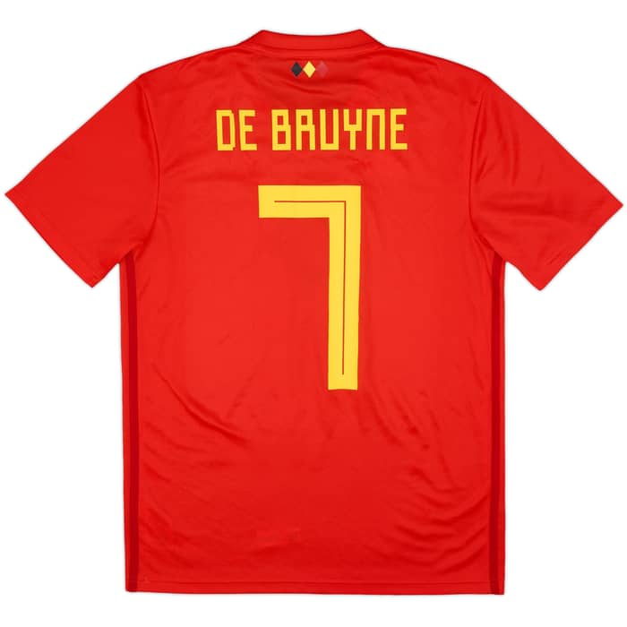 2018-19 Belgium Home Shirt De Bruyne #7 - 9/10 - (S)