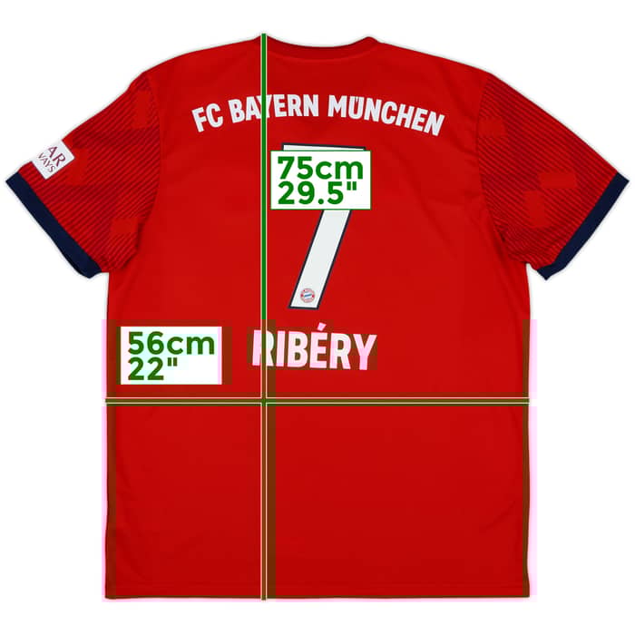 2018-19 Bayern Munich Home Shirt Ribery #7 - 9/10 - (L)