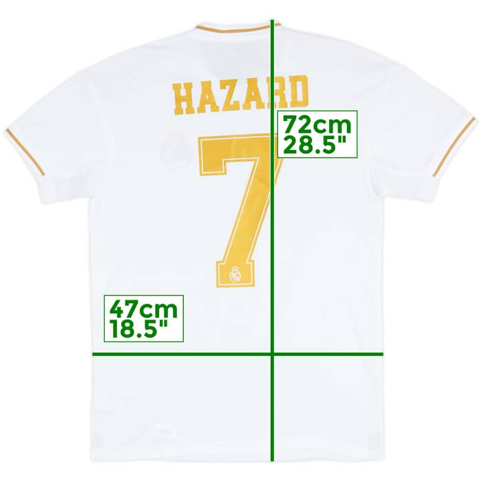 2019-20 Real Madrid Home Shirt Hazard #7 - 8/10 - (S)