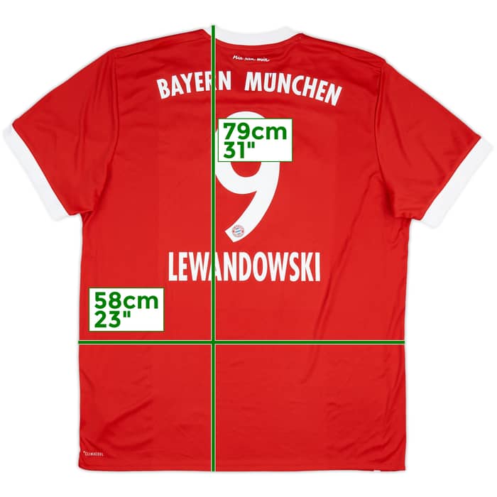 2017-18 Bayern Munich Home Shirt Lewandowski #9 - 10/10 - (XL)