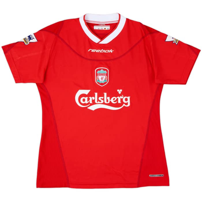 2002-04 Liverpool Home Shirt Finnan #3 - 8/10 - (Women's L)