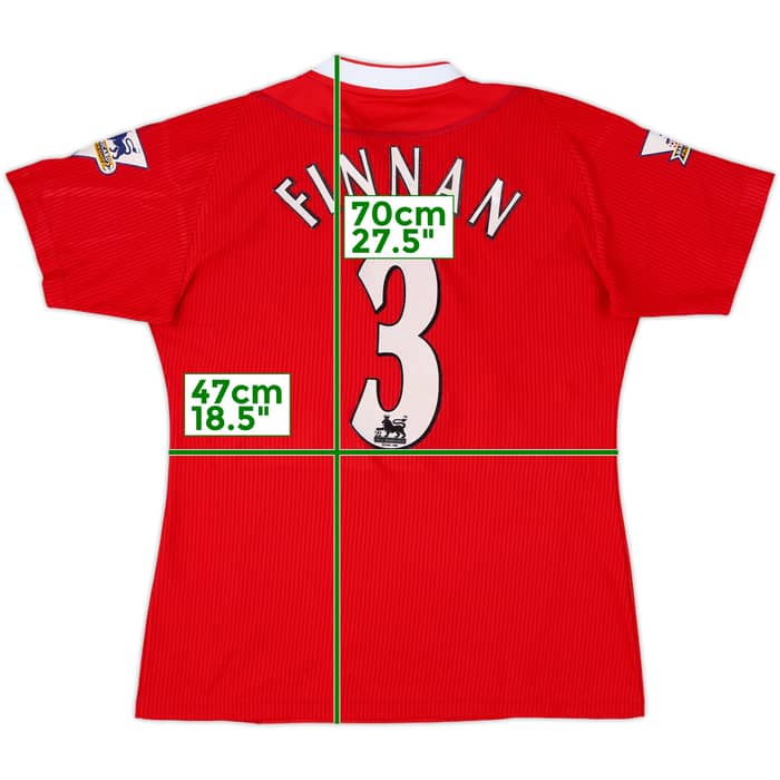 2002-04 Liverpool Home Shirt Finnan #3 - 8/10 - (Women's L)