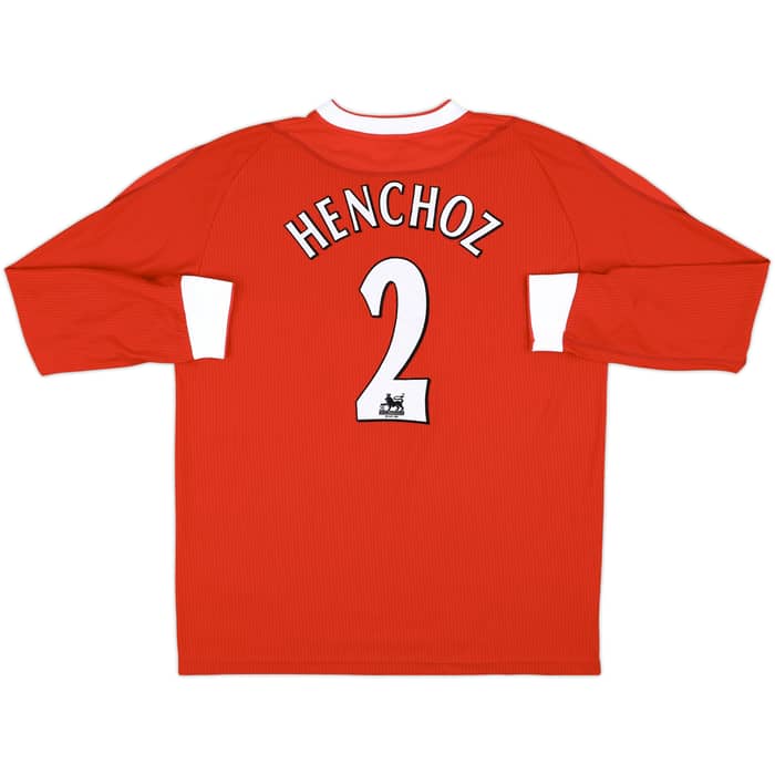 2002-04 Liverpool Home L/S Shirt Henchoz #2 - 9/10 - (L)