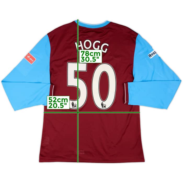 2009-10 Aston Villa Match Issue FA Cup Home L/S Shirt Hogg #50