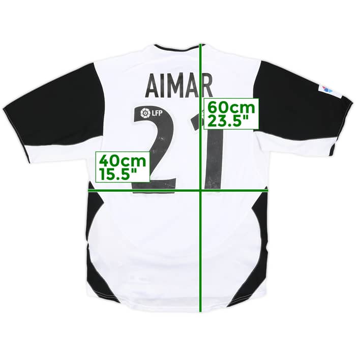 2003-04 Valencia Home Shirt Aimar #21 - 5/10 - (S)