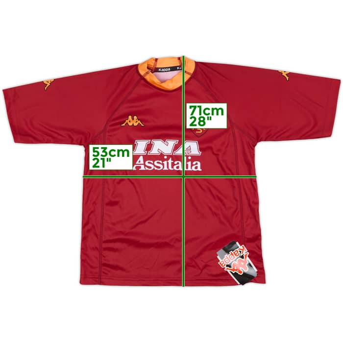 2000-01 Roma Home Shirt (L.Boys)