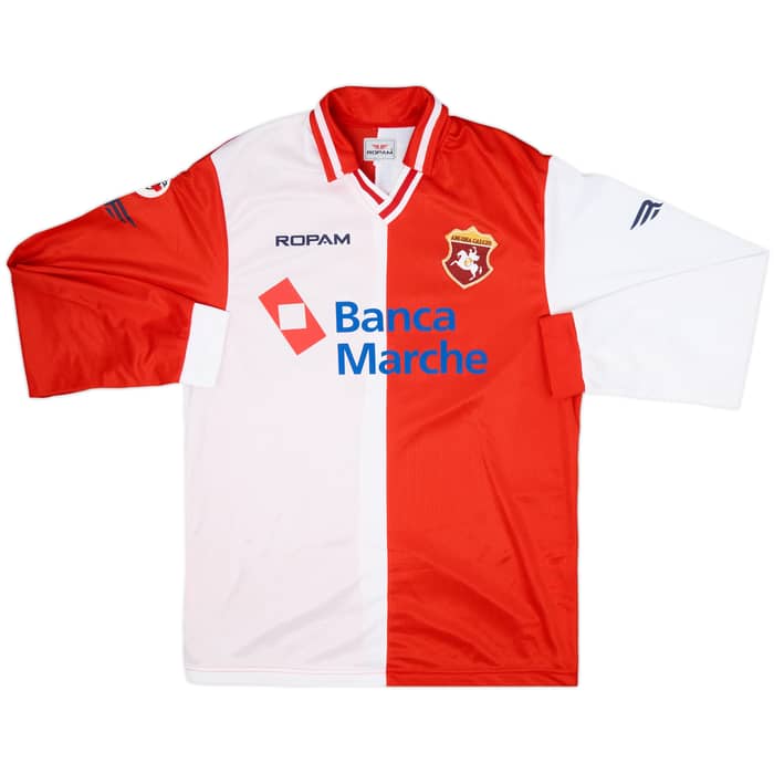 2001-02 Ancona Match Issue Third L/S Shirt Montervino #14
