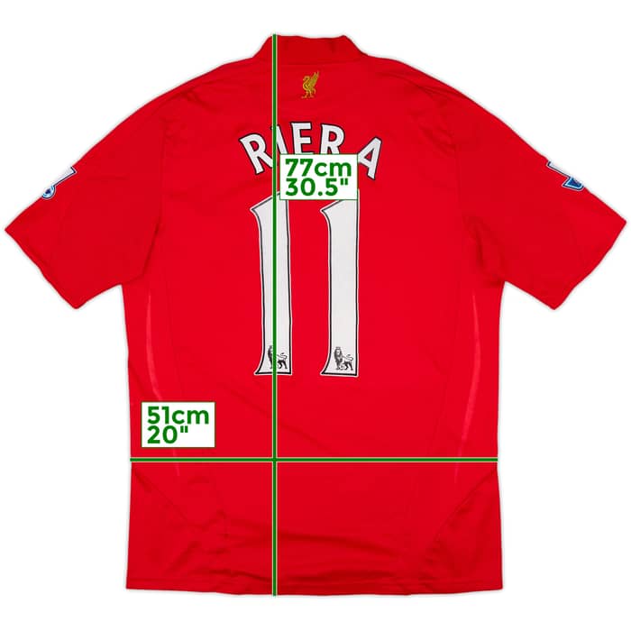 2008-10 Liverpool Home Shirt Riera #11 - 7/10 - (M)
