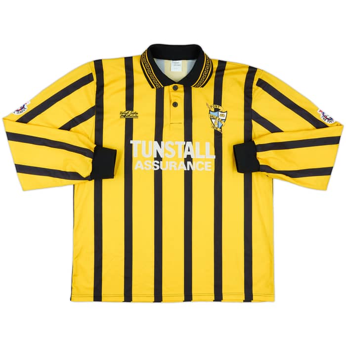 1994-95 Port Vale Match Issue Signed Away L/S Shirt #3 (Tankard)