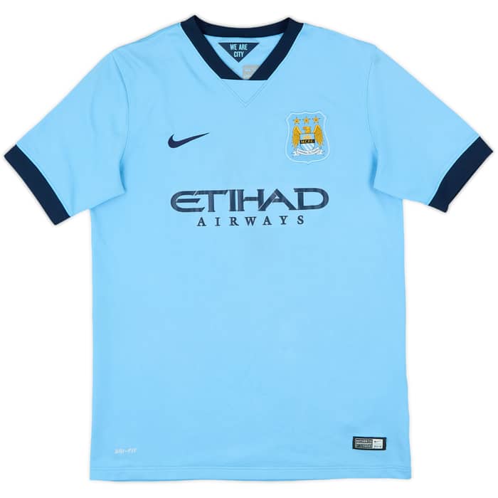 2014-15 Manchester City Home Shirt - 7/10 - (XL.Boys)