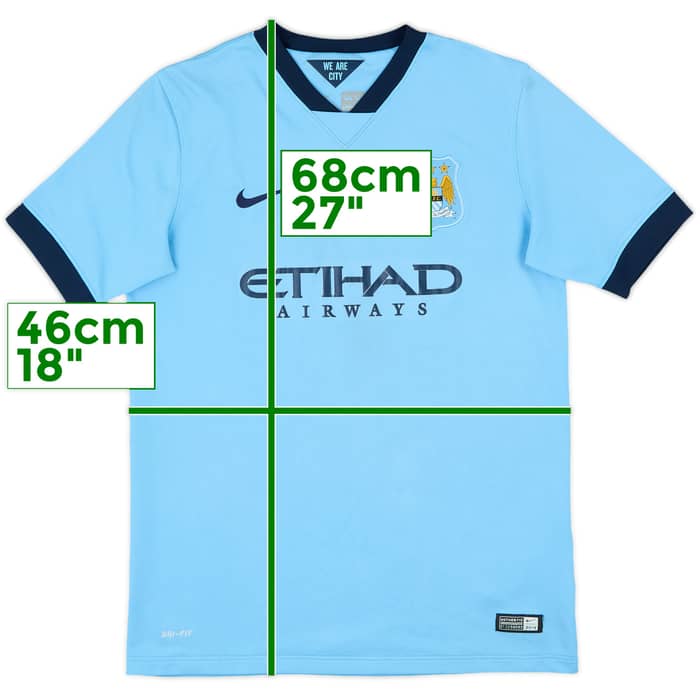 2014-15 Manchester City Home Shirt - 7/10 - (XL.Boys)