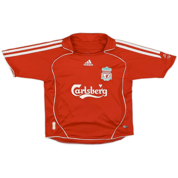 2006-08 Liverpool Home Shirt Gerrard #8 - 6/10 - (M.Boys)